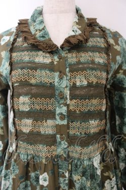 画像2: PINK HOUSE / フラワーブーケ柄ワンピース  グリーン O-26-01-17-033-LO-OP-OW-OS