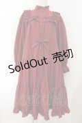 Physical Drop / 前釦スタンドカラーワンピース  ボルドー O-26-01-17-034-LO-OP-OW-OS