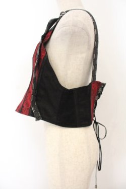 画像3: Qutie Frash / 2022年 プレミアム黒炎ワンショルコルセット  レッド×ブラック O-26-01-17-035-QU-SK-IG-OS