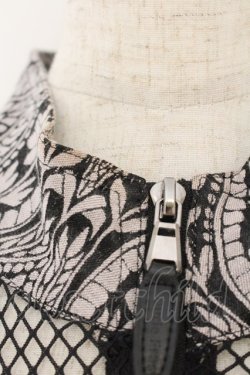 画像3: Qutie Frash / ジャガードロングベスト  グレー×ブラック O-26-01-17-036-QU-OP-IG-OS