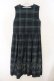 画像1: Jane Marple / Memorial Check ノースリーブドレス M ネイビー×グリーン O-26-01-17-041-JM-OP-IG-OS (1)