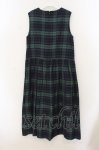 画像4: Jane Marple / Memorial Check ノースリーブドレス M ネイビー×グリーン O-26-01-17-041-JM-OP-IG-OS (4)