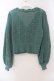 画像2: axes femme POETIQUE / 透かし編みショートニットカーデ M グリーン O-26-01-17-051-AX-TO-OW-OS (2)