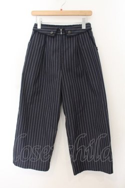 画像1: axes femme / 襟デザインセンタージップパンツ M ネイビー O-26-01-17-053-AX-PA-OW-OS