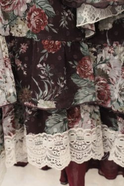 画像2: axes femme / 花柄マルチWAYスカート F ワイン O-26-01-17-054-AX-SK-OW-OS