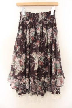 画像3: axes femme / 花柄マルチWAYスカート F ワイン O-26-01-17-054-AX-SK-OW-OS