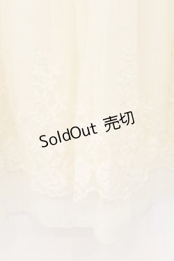 画像2: axes femme / 繊細刺繍レースペチスカート F キナリ O-26-01-17-056-AX-SK-OW-ZT556