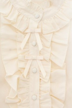 画像2: axes femme kawaii / スタンドフリルブラウス M キナリ O-26-01-17-059-AX-BL-OW-OS