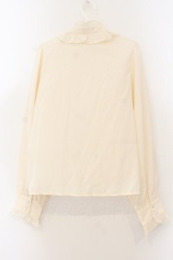 画像5: axes femme kawaii / スタンドフリルブラウス M キナリ O-26-01-17-059-AX-BL-OW-OS