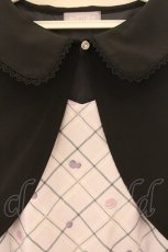 画像3: axes femme POETIQUE / クロミ/ティールームワンピース M クロ×ラベンダー O-26-01-17-060-AX-OP-OW-OS (3)