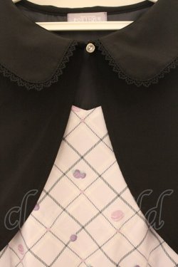 画像3: axes femme POETIQUE / クロミ/ティールームワンピース M クロ×ラベンダー O-26-01-17-060-AX-OP-OW-OS