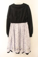 画像4: axes femme POETIQUE / クロミ/ティールームワンピース M クロ×ラベンダー O-26-01-17-060-AX-OP-OW-OS (4)