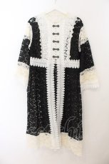画像1: axes femme NOSTALGIE / 配色使い総レースガウン F クロ×キナリ O-26-01-17-061-AX-TO-OW-ZT560 (1)