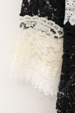 画像3: axes femme NOSTALGIE / 配色使い総レースガウン F クロ×キナリ O-26-01-17-061-AX-TO-OW-ZT560 (3)