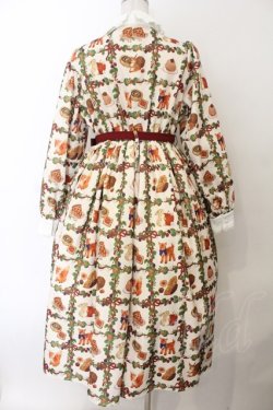 画像4: axes femme kawaii / 森のケーキ屋さん柄ワンピース  生成り O-26-01-17-005-AX-OP-IG-OS