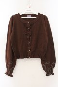 axes femme kawaii / 2つリボンカーディガン M ブラウン O-26-01-17-066-AX-TO-OW-OS