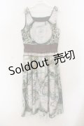 axes femme Nostalgic / ヴィンテージマップ柄ワンピース F グリーン系 O-26-01-17-070-LO-OP-OW-OS