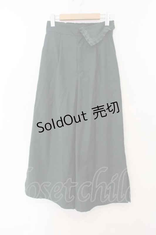 画像1: axes femme POETIQUE / 裾スリットワイドパンツ M グリーン O-26-01-17-071-AX-PA-OW-ZT533 (1)