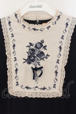 画像2: Fi.n.t / 絵画風ヨーク刺繍ワンピース F ネイビー O-26-01-17-074-CA-OP-OW-OS