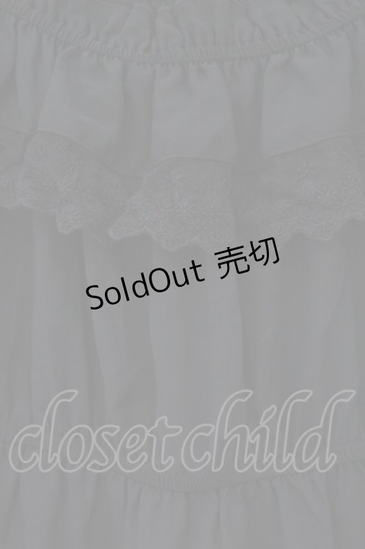 画像2: axes femme kawaii / エンパイアフリルブラウス M ネイビー O-26-01-17-076-AX-BL-OW-OS (2)