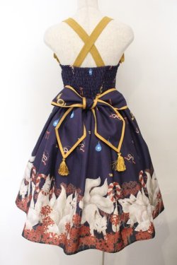 画像5: axes femme kawaii / 彼岸の白狐会柄ジャンスカ M パープル O-26-01-17-008-AX-OP-OW-OS