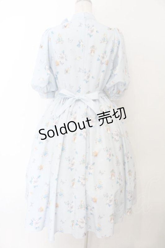 画像5: Innocent World / ピーターラビット小花レースワンピース M サックス O-26-01-17-014-IW-OP-OW-OS (5)