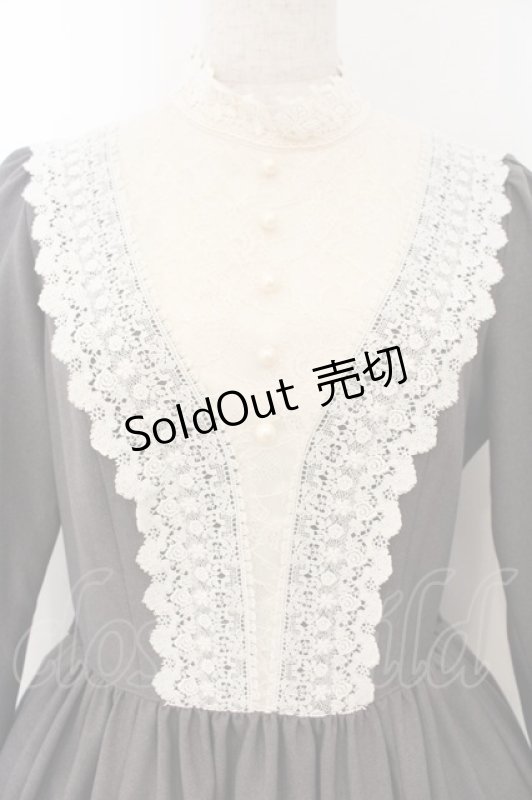 画像2: Innocent World / キャトリーヌ(長袖)ワンピース M グレー×キナリ O-26-01-17-015-IW-OP-OW-OS (2)