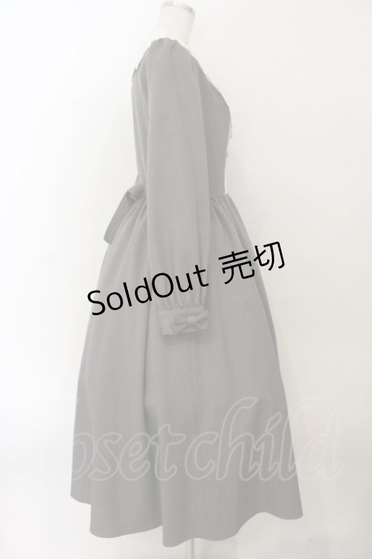 画像3: Innocent World / キャトリーヌ(長袖)ワンピース M グレー×キナリ O-26-01-17-015-IW-OP-OW-OS (3)