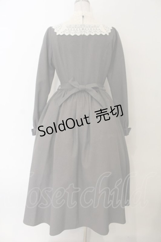 画像4: Innocent World / キャトリーヌ(長袖)ワンピース M グレー×キナリ O-26-01-17-015-IW-OP-OW-OS (4)