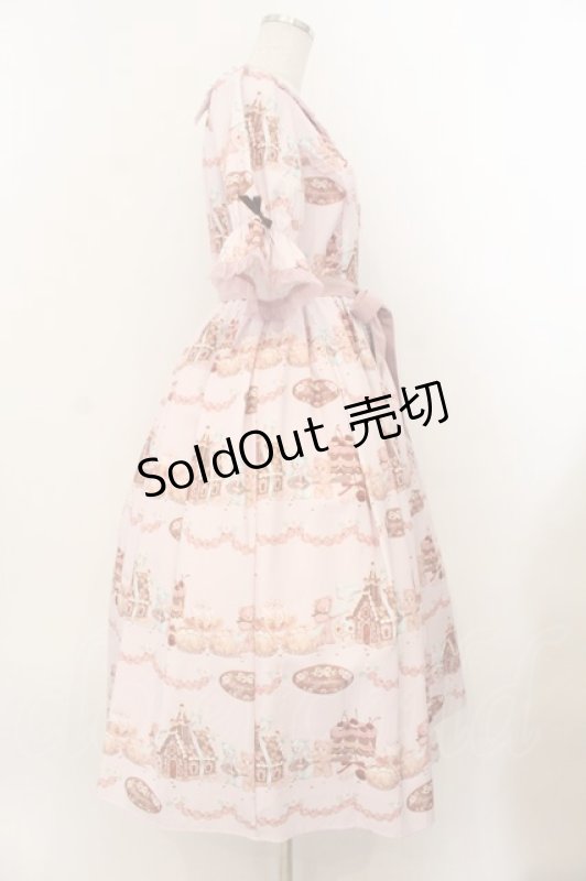 画像3: axes femme kawaii / お菓子の家柄ワンピース  ピンク O-26-01-17-019-AX-BL-IG-OS (3)