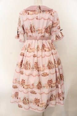 画像4: axes femme kawaii / お菓子の家柄ワンピース  ピンク O-26-01-17-019-AX-BL-IG-OS