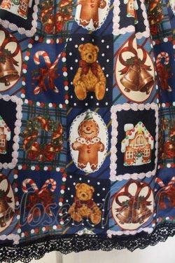 画像3: Chalmiere / クリスマス柄ジャンスカ  ネイビー O-26-01-17-020-0-OP-IG-OS