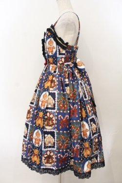 画像4: Chalmiere / クリスマス柄ジャンスカ  ネイビー O-26-01-17-020-0-OP-IG-OS