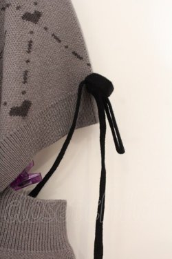 画像3: HONEY・MEW / アームカバー付きMWモノグラムワンピース F グレー O-26-01-19-028-PU-OP-OW-OS