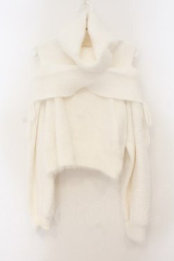 画像1: DOLCE LICHE / オフタートルニットトップス F シロ O-26-01-19-029-PU-TO-OW-OS