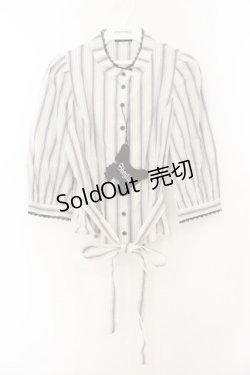 画像1: Sheglit / クラシカルパフブラウス M ブラック O-26-01-19-038-EL-BL-OW-OS