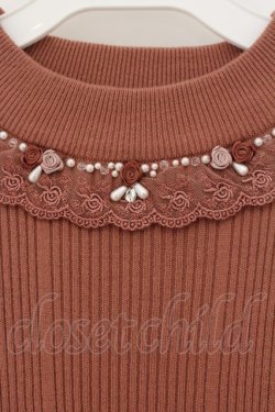 画像2: axes femme / 【パーソナルカラー】ニット F アプリコットピンク O-26-01-19-044-AX-TO-OW-OS