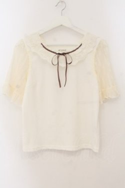 画像1: axes femme / 20thレース使いトップス F キナリ O-26-01-19-045-AX-TO-OW-OS