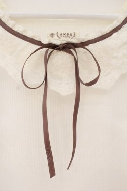 画像2: axes femme / 20thレース使いトップス F キナリ O-26-01-19-045-AX-TO-OW-OS