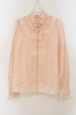 画像1: MILK / パピヨンレースブラウス  オレンジ系ピンク O-26-01-19-049-ML-BL-OW-OS
