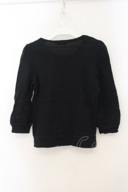 画像2: MILK / ロゴ刺繍カーディガン  クロ O-26-01-19-052-ML-TO-OW-OS