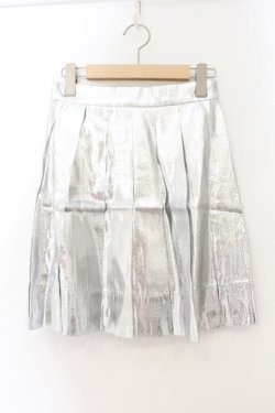 画像1: MILK / スパークルスクールスカート  シルバー O-26-01-19-053-ML-SK-OW-OS