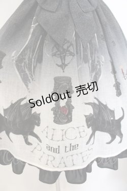 画像3: ALICE and the PIRATES / 悪魔猫と終末の砂時計柄ジャンパースカートI  クロ O-26-01-19-005-PA-OP-OW-OS