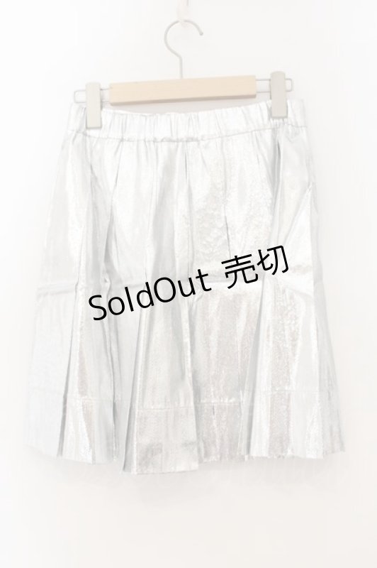 画像2: MILK / スパークルスクールスカート  シルバー O-26-01-19-053-ML-SK-OW-ZT095 (2)