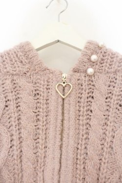 画像2: LIZ LISA / パールリボンケーブルパーカー  ピンク O-26-01-19-054-LO-TO-OW-OS