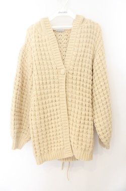 画像1: LEBECCA boutique / 雪玉をころがすカーディガン  アイボリー O-26-01-19-1007-EL-TO-IG-OS