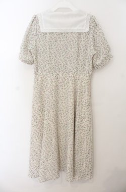 画像3: Fi.n.t / ハンカチ開衿小花柄ワンピース  アイボリー O-26-01-19-1015-CA-OP-IG-OS