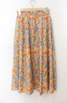 画像2: F&A / マーブルバックル付き水彩フラワースカート  オレンジ O-26-01-19-1016-LO-SK-IG-ZT538 (2)