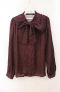 an another angelus / ドット柄ボウタイブラウス  ワイン O-26-01-19-1018-CA-BL-IG-OS