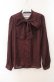 画像1: an another angelus / ドット柄ボウタイブラウス  ワイン O-26-01-19-1018-CA-BL-IG-OS (1)